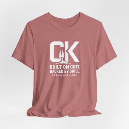 "Built on Grit" CK T-Shirt — “Built on Grit. Backed by Skill.” Motivational Tee