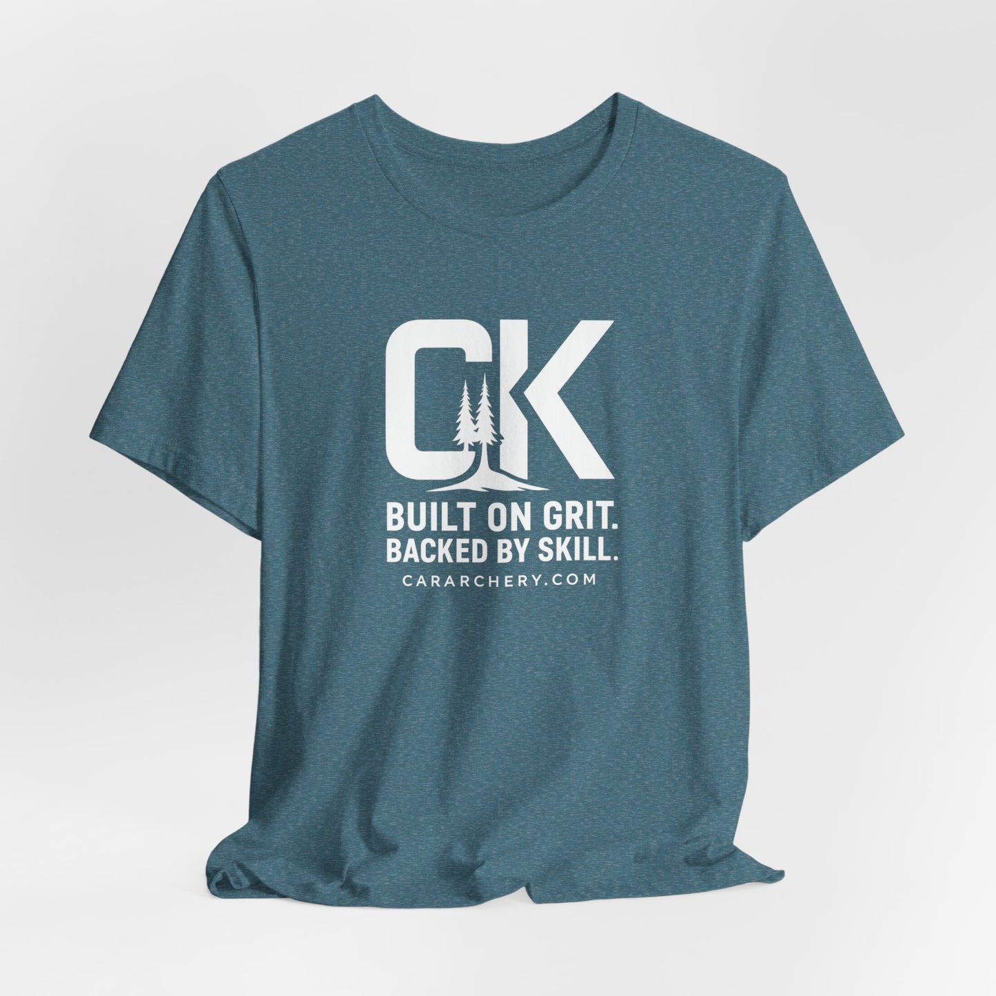"Built on Grit" CK T-Shirt — “Built on Grit. Backed by Skill.” Motivational Tee