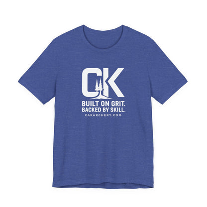 "Built on Grit" CK T-Shirt — “Built on Grit. Backed by Skill.” Motivational Tee