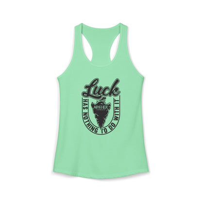 "Luck" arcHER Ideal Racerback Tank