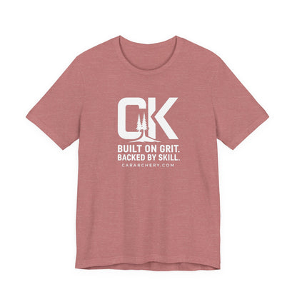 "Built on Grit" CK T-Shirt — “Built on Grit. Backed by Skill.” Motivational Tee