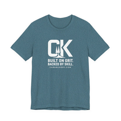 "Built on Grit" CK T-Shirt — “Built on Grit. Backed by Skill.” Motivational Tee