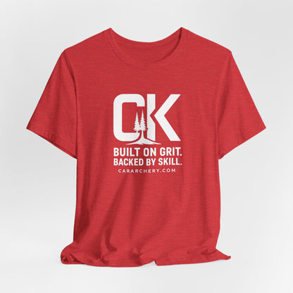 "Built on Grit" CK T-Shirt — “Built on Grit. Backed by Skill.” Motivational Tee